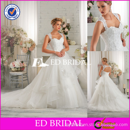 CE647 2015 New Collection Fashion Sexy Open Back Puffy Organza Wedding Dresses For Larger Ladies